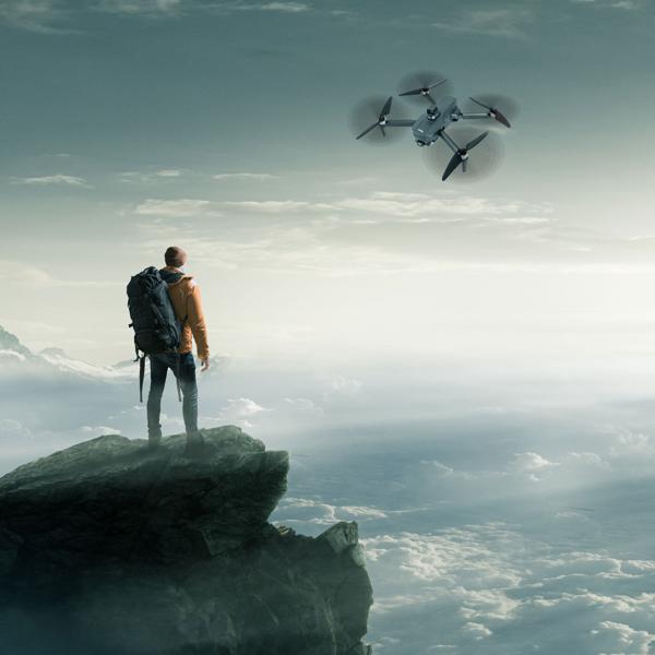 Profi GPS-Drohne mit 4K-Kamera, faltbar, 360° Hindernis-Erkennung, Live View App, 6 Achsen Gyroskop, Brushless Motor, Optical Flow