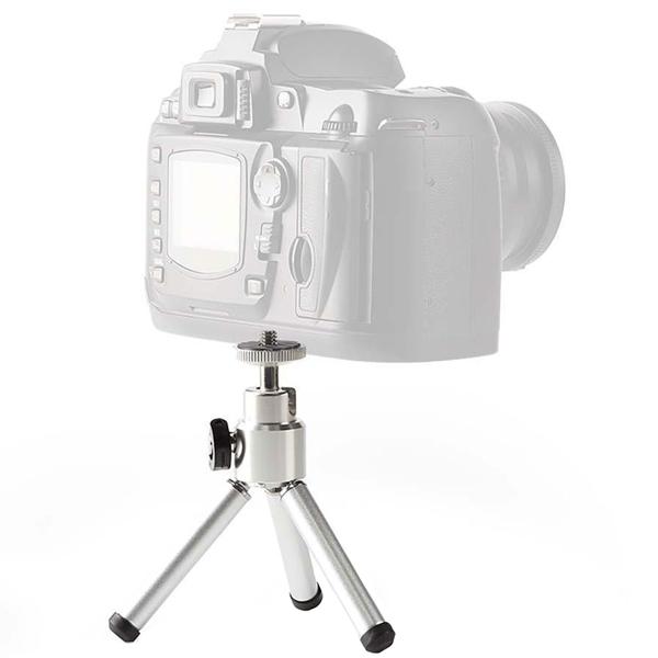 Dreibein-Tischstativ mit Kugelkopf - Für Systemkameras bis 0.8 kg - 1/4’’ Gewinde - 11-14.5 cm Arbeitshöhe - Stabil, kompakt & präzise ausrichtbar