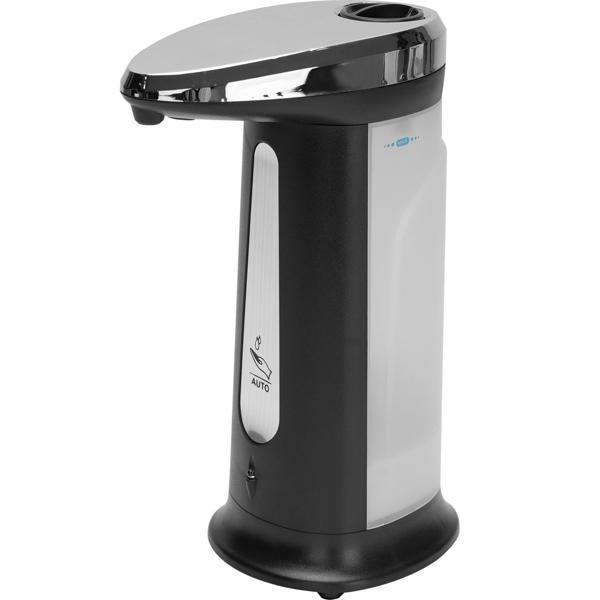 2er-Set Berührungsloser Seifenspender (Infrarot): 400ml, ABS-Chrom, edel - Autom. Dosierung, ideal für Bad & Küche - Maximale Hygiene