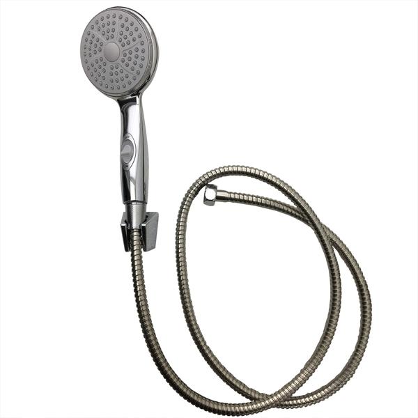 Duschset mit Handbrause, Schlauch & Wandhalterung - Regenschauer-Funktion & Wasserspardichtung (-40% Verbrauch) - 150cm Schlauch - Ø 9,8cm Duschkopf