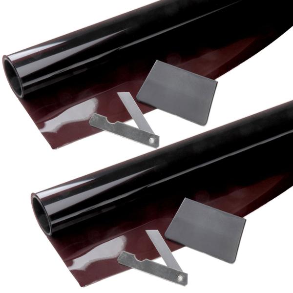 2er-Set Auto Sonnenschutzfolie Scheibentönungsfolie - 300x50cm zum Zuschneiden - Kühlerer Rücksitz, UV-Schutz - Ideal für PKW, SUV & Familien