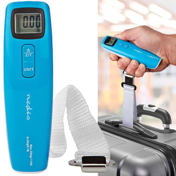 Präzise digitale Kofferwaage mit gut ablesbarem LCD-Display – ideal für Reisen, wiegt Gepäck bis 50 kg, kompakt, leicht, handlich & benutzerfreundlich