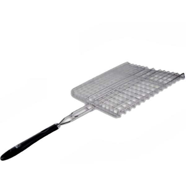 Edelstahl Grillkorb mit Griff - 59x29cm Grillhalter für Fisch, Gemüse, Steak, Garnelen - Robuster Grillwender für gleichmässiges Grillen