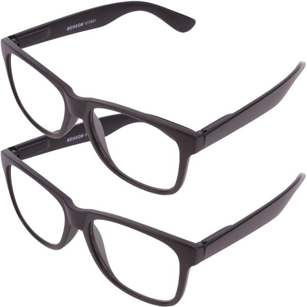 2er-Set Komfortable Lesebrille +2,0 dpt in zeitlosem Schwarz - Elegantes Design für entspanntes Lesen von Büchern & Kleingedrucktem