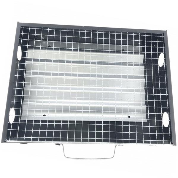 Mobiler Holzkohle-Grill - Picknick, Camping & Schrebergärten - Schützt Rasen vor Hitze, klappbare Beine, feuerfeste Grillschale - 35x27x20cm