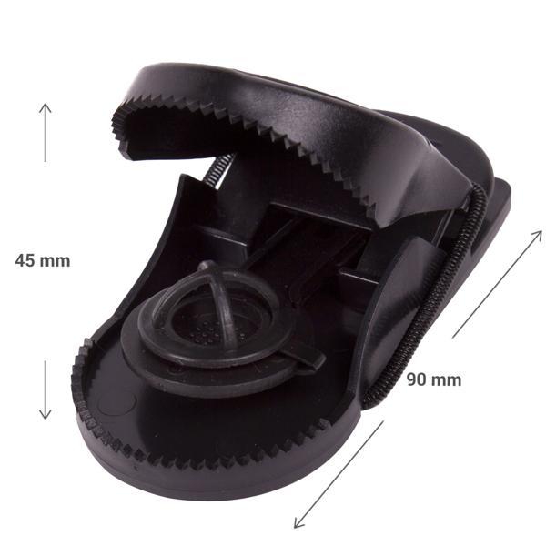 Schlagfalle für Mäuse und Ratten 4er-Set - Hygienische Schädlingsbekämpfung ohne Gift - 9x4,5 cm, schwarz, hohe Schlagkraft für Haus & Garten