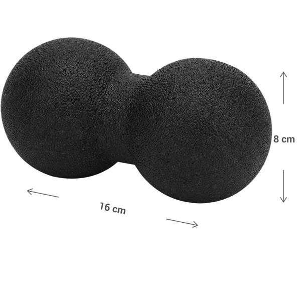 2er-Set Duo-Faszienmassage-Bälle für punktuelle Rückenmassage - Gezielte Verspannungslösung-Faszientraining-Muskellockerung - Ø 8 & 12 cm