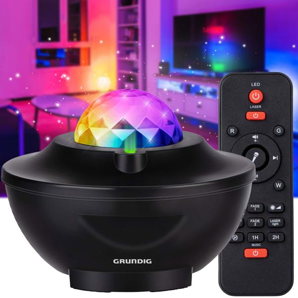 Sternenlicht-Projektor – 10 bunte Galaxie-Projektionen für Ihr Zuhause – Bluetooth-Lautsprecher & Nachtlicht mit Timer & Fernbedienung