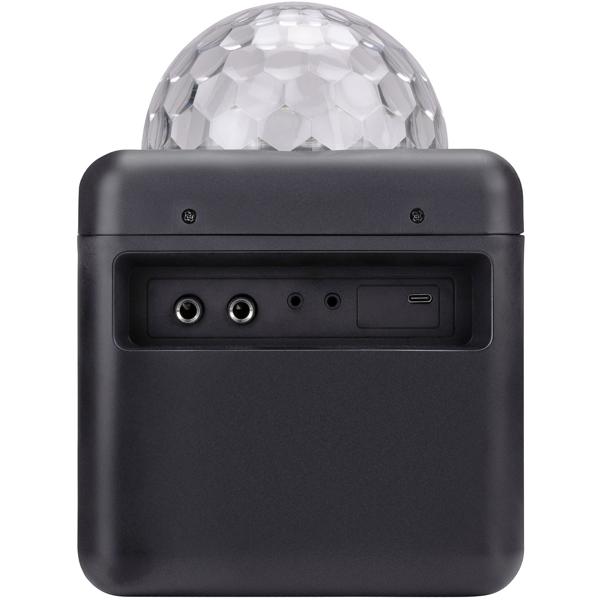 Karaoke-Maschine inkl. 2 Mikrofone - Mobile Spassmaschine für Partys - Bluetooth, USB-C, Akkubetrieb 1200 mAh, Lichteffekte, 1.3 kg