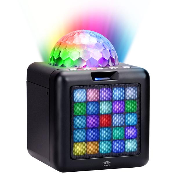 Karaoke-Maschine inkl. 2 Mikrofone - Mobile Spassmaschine für Partys - Bluetooth, USB-C, Akkubetrieb 1200 mAh, Lichteffekte, 1.3 kg