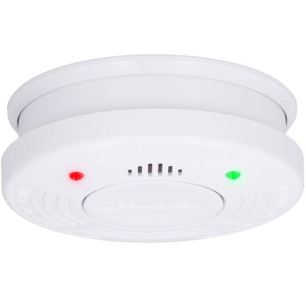 5er-Set Zuverlässiger Optischer Brand- und Rauchwarnmelder, 10 Jahre Batterie, 85dB Alarm-Lautstärke, Schützt Räume bis 40 m2, Montagematerial