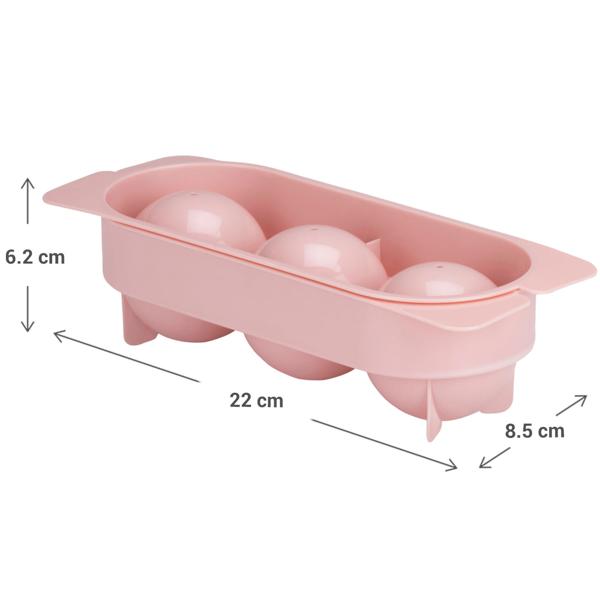 Eiswürfelform für 3 Eiskugeln Ø 5,5cm: Für langanhaltende Kühlung, Bar-Qualität & perfekte Cocktails!