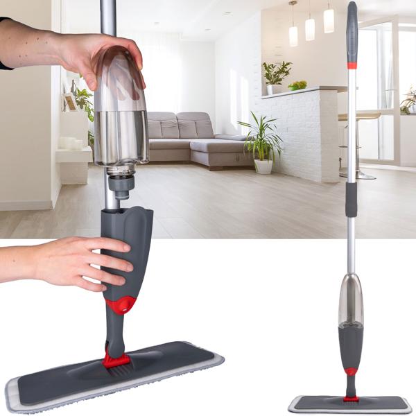 Bodenreiniger mit Sprühfunktion & Wischbezug, 640ml – Schnell & Komfortabel - Für alle Böden & maximale Sauberkeit