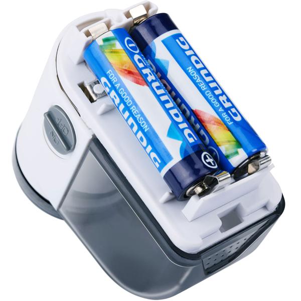 Mini-Fusselrasierer für Kleidung - entfernt Fussel, Noppen & Knötchen - batteriebetrieben, Metall-Flusengitter & Auffangbehälter - inkl. Schutzkappe & Reinigungsbürste