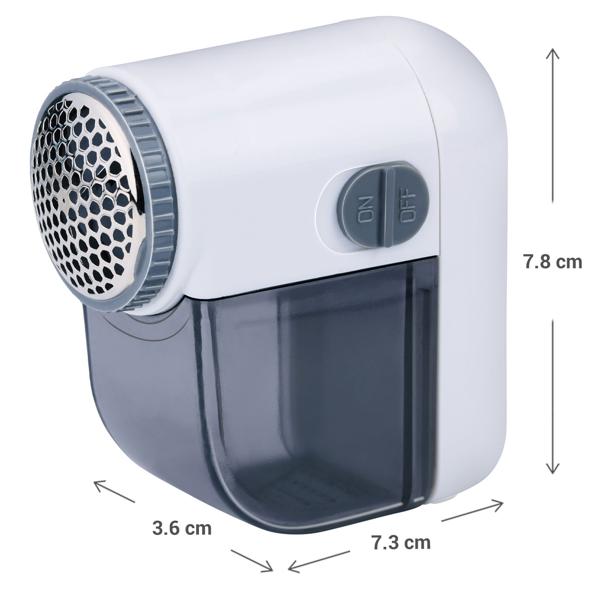 2er-Set Mini-Fusselrasierer - batteriebetrieben für unterwegs - entfernt Fussel & Knötchen - sicheres Metallgitter - 7.3x3.6x7.8cm - inkl. Auffangbehälter