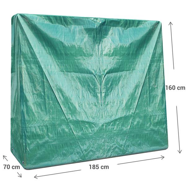 Abdeckplane für Tischtennisplatten, 185x160x70 cm – Wetterfeste, UV-beständige & reissfeste Hülle mit stabilen Metall-Ösen