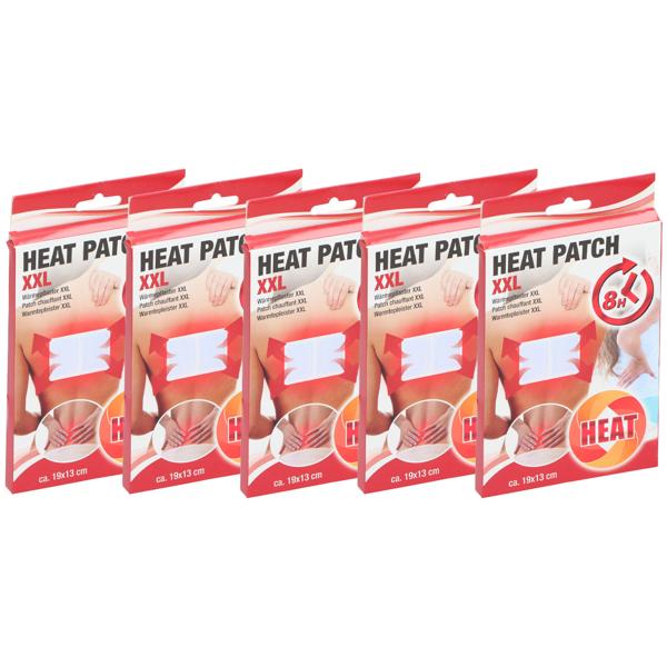 5er-Set XXL Wärmepflaster für Rücken & Muskelverspannungen - Effektive Schmerzlinderung bis 8h - 13x19 cm diskret tragbar - Ideal für Nacken, Lendenwirbelsäule