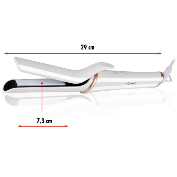 Professionelles Haarstyling-Set, elegantes weiss, mit Temperaturkontrolle – Föhn & Glätteisen für schonendes & effektives Styling