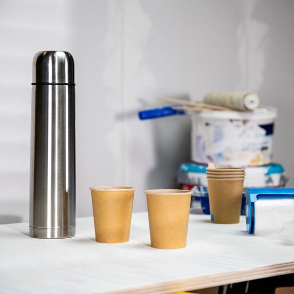 Thermosflasche Edelstahl 480ml - Hält Heissgetränke 12h warm & Kaltgetränke 24h kühl - Auslaufsicher mit Trinkbecher, doppelwandig vakuumisoliert