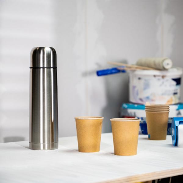 Thermosflasche Edelstahl 750ml - Hält 12h warm & 24h kühl - Doppelwandig vakuumisoliert, auslaufsicher mit Trinkbecher - BPA-frei Ø 8x23cm