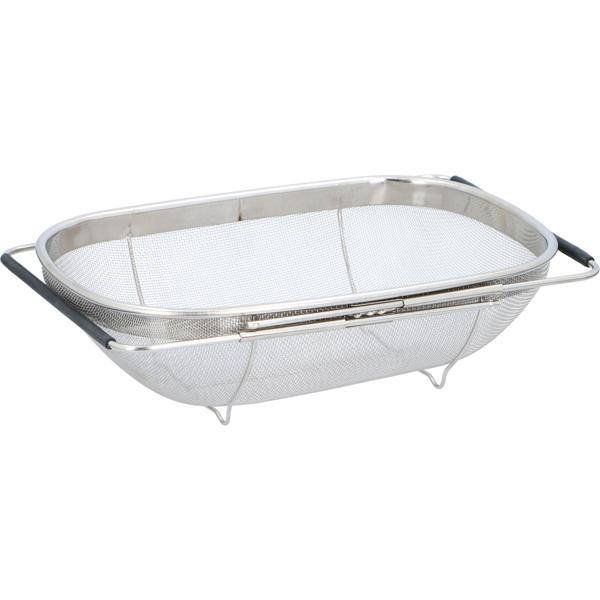 Spülbecken-Sieb, ausziehbar von 35 auf 55 cm, Edelstahl