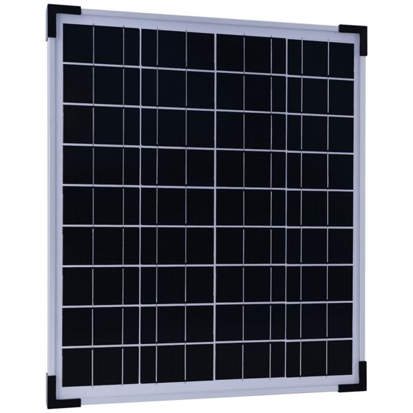 Solarpanel monokristallin 20W, 21,6V – Photovoltaik Solarmodul mit 3,5m Kabel für 12 V Batterien in Wohnmobil, Gartenhaus, Boot & Outdoor