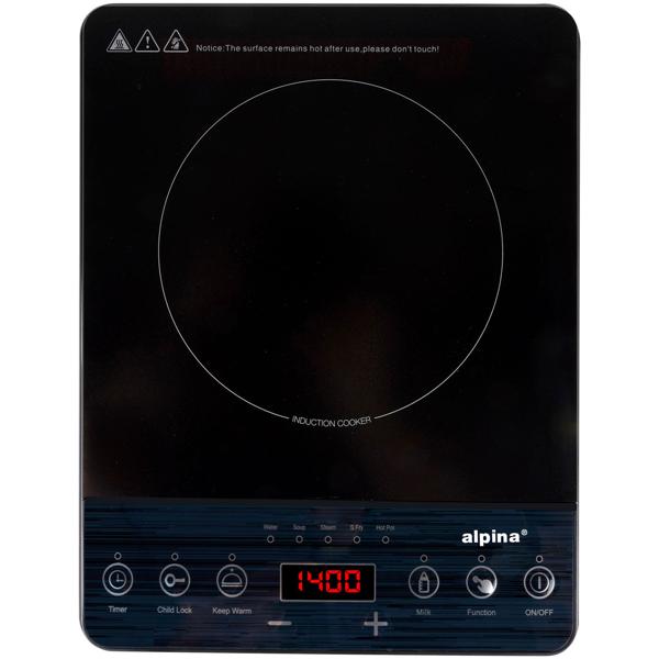 Mobile Induktionskochplatte (2000W, 22cm): Digitales Touchpad, superleicht, ideal für Camping, Studenten, Single-Haushalte