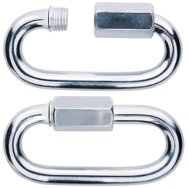 Karabinerhaken mit Schraubverschluss - 2 Stück, 500 kg belastbar, verzinkt & korrosionsbeständig - Ideal für Hängematten, Schaukeln & Outdoor