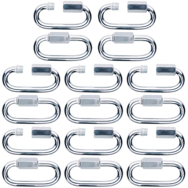 Karabinerhaken mit Schraubverschluss 8er-Set - 500 kg belastbar - Ideal für Hängematten Schaukeln - Rostfrei - Verzinkt - Korrosionsbeständig