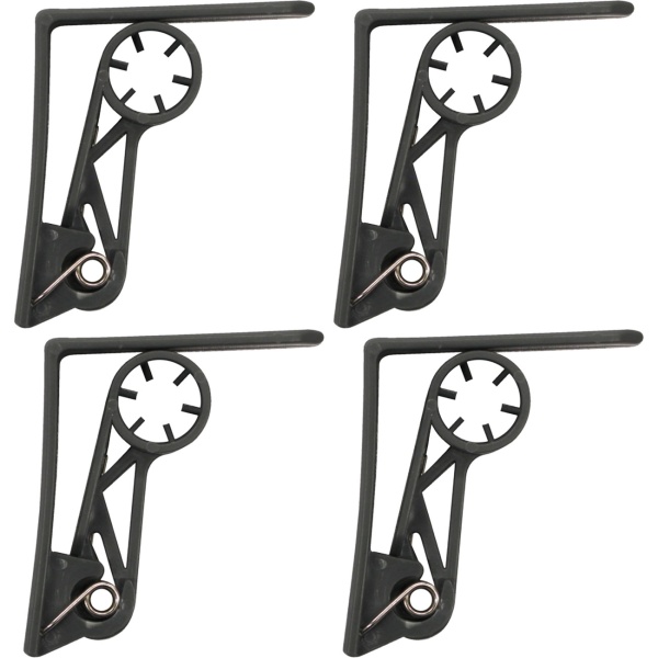 Tischtuchklammern 4er-Set - Sicherer Halt für Tischdecken bei Gartenpartys & Festen - Robust, rostbeständig, Anthrazit, 6x5.3 cm