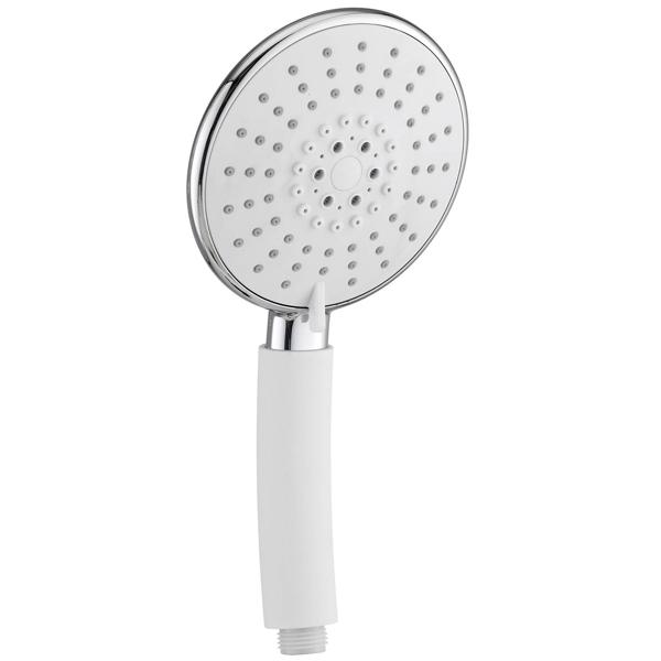 Duschbrause mit 5 Wasserstrahlmodi - Wassersparfunktion (bis 40% weniger Wasserverbrauch) - Massagefunktion, Antikalk, einfache Montage, Ø 12 cm