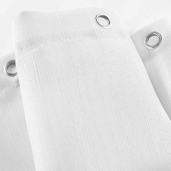 Duschvorhang Weiss 180x200 cm - Inkl. 12 Haken für einfache Montage - Stabiler Polyester-Duschvorhang - Abperl-Effekt - Langlebig & Hygienisch