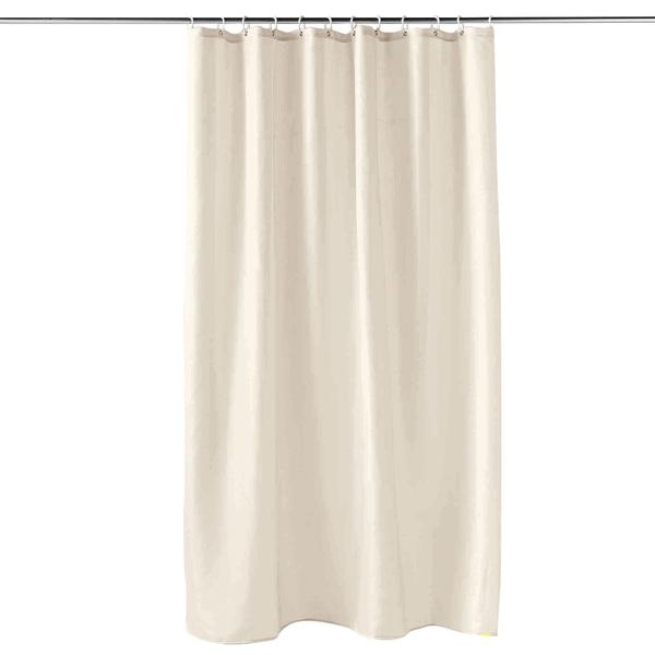 Duschvorhang Natur 180x200 cm - Inkl. 12 Haken - Stabil, langlebig & blickfangend - Einfache Montage - Hochwertiger Polyester - Für ruhiges Bad-Flair