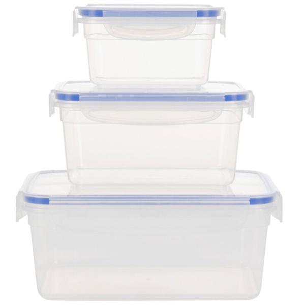 Vorratsboxen 3er-Set 500/900/1500ml Transparent - Hygienische Küchenaufbewahrung - Spülmaschinen- & Mikrowellenfest - Schutz vor Motten & Staub