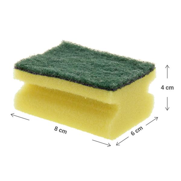 Scheuerschwamm 10er-Pack - Topfreiniger & Putzschwämme - Raue/weiche Seite für Küche, Bad & Möbel - Entfernt Verkrustungen - Hygienische Reinigung