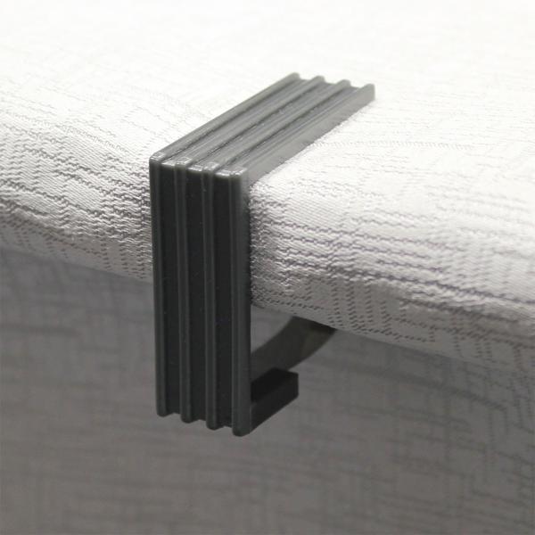 Tischtuchklammern 12er-Set Anthrazit – 6x5.3 cm - Robuste Tischdeckenhalter für Gartenfeste & Hochzeiten – Einfache Montage - Schonen den Stoff