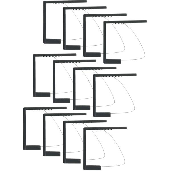 Tischtuchklammern 12er-Set Anthrazit – 6x5.3 cm - Robuste Tischdeckenhalter für Gartenfeste & Hochzeiten – Einfache Montage - Schonen den Stoff