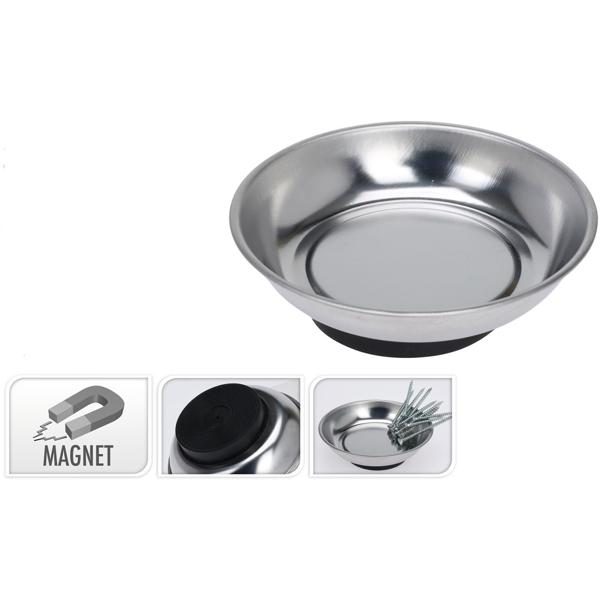 Magnetische Schale Ø 10 cm - Aufbewahrung für Schrauben Nägel Nadeln - Perfekt für Werkstatt DIY Nähen kein Herunterfallen - Ø 105 mm Schale Ø 60 mm Magnet