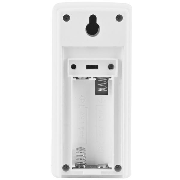 Elegante Funk-Wetterstation (weiss) mit Aussensensor – Thermometer, Hygrometer, Wecker & beleuchtetes Farbdisplay – Komfortable Wetterüberwachung