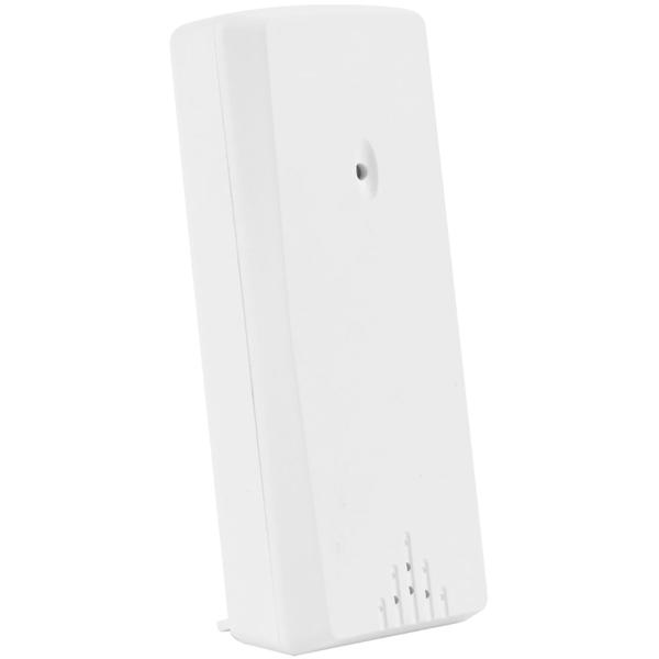 Elegante Funk-Wetterstation (weiss) mit Aussensensor – Thermometer, Hygrometer, Wecker & beleuchtetes Farbdisplay – Komfortable Wetterüberwachung