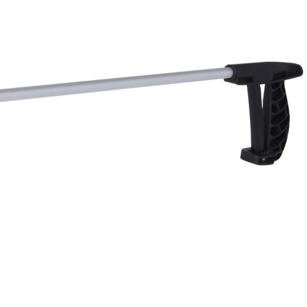 Greifzange 76 cm – leichte & robuste Aluminium-Greifhilfe in Silber/Schwarz – ergonomisch, rutschfest & ideal für Müllsammlung, Haushalt & Garten