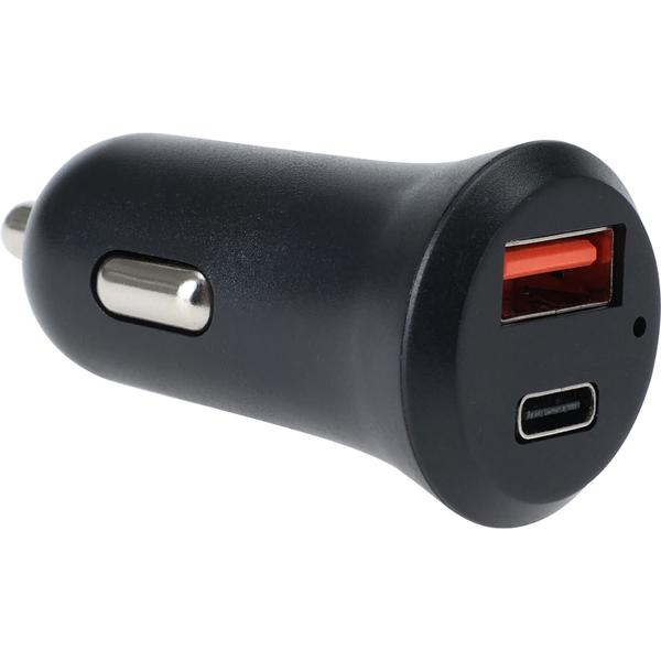 USB-Autoladegerät für KFZ-Anschluss – Lädt Smartphone/Tablet schnell & effizient – Dual Port USB-A & USB-C, 12-24V Input, 5V 3A Output