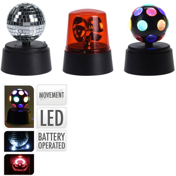Partylicht 3er-Set Diskolampen - rotierende Lichtkugel & Spiegeldiskokugel - für bunte Lichteffekte auf Tanzpartys Hochzeit Geburtstag Teenieparty