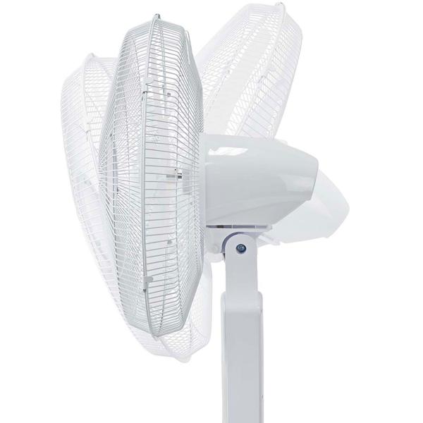 SmartLife WLAN Standventilator, 1,34 m Höhe, mit App & Fernbedienung: 3-Gang-Motor & Oszillation, weiss, intelligenter Komfort