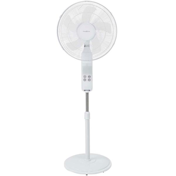 SmartLife WLAN Standventilator, 1,34 m Höhe, mit App & Fernbedienung: 3-Gang-Motor & Oszillation, weiss, intelligenter Komfort