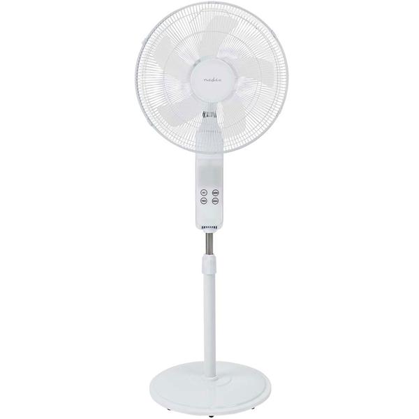 SmartLife WLAN Standventilator, 1,34 m Höhe, mit App & Fernbedienung: 3-Gang-Motor & Oszillation, weiss, intelligenter Komfort