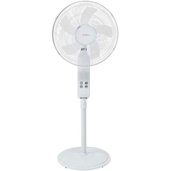 SmartLife WLAN Standventilator, 1,34 m Höhe, mit App & Fernbedienung: 3-Gang-Motor & Oszillation, weiss, intelligenter Komfort