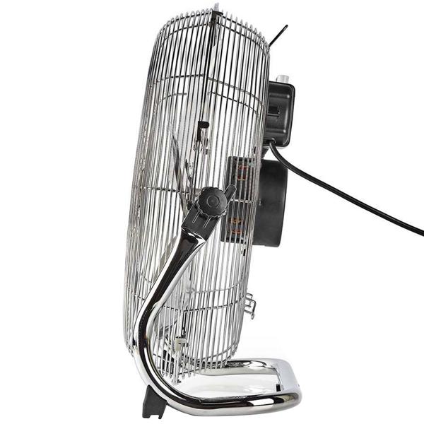 Robuster Bodenventilator, 80W, 3 Stufen, kippbar: Metall, (49x50x19 cm), für optimale Luftzirkulation, leistungsstark und langlebig