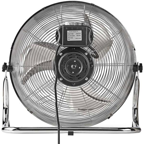 Robuster Bodenventilator, 80W, 3 Stufen, kippbar: Metall, (49x50x19 cm), für optimale Luftzirkulation, leistungsstark und langlebig