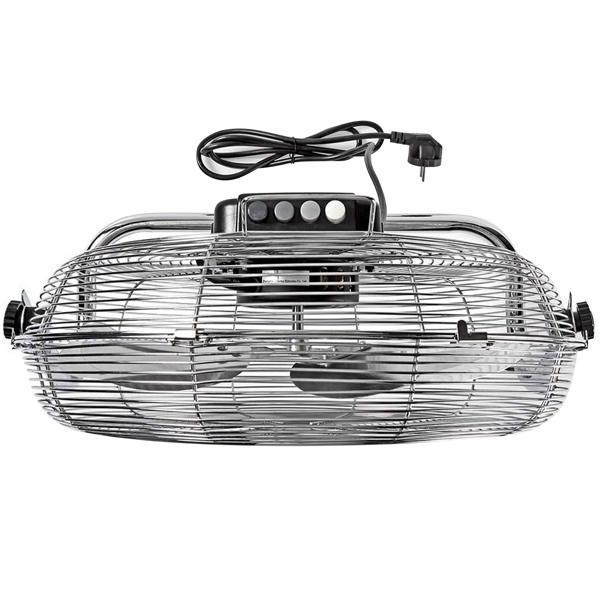 Robuster Bodenventilator, 80W, 3 Stufen, kippbar: Metall, (49x50x19 cm), für optimale Luftzirkulation, leistungsstark und langlebig